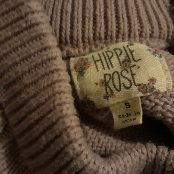 Hippie Rose mauve turtle neck sweater - Picture 4 of 6